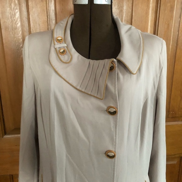 Vintage Alvina Long Dressy Trench Coat - Picture 3 of 15